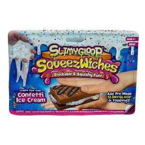 New Slimygloop Squeezwiches Slime Confetti Ice Cream Sandwich Squishy Fun!